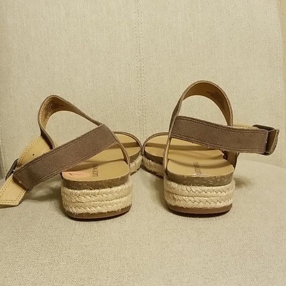 Lucky Brand Gadine Leather Jute Sandals - Picture 7 of 14